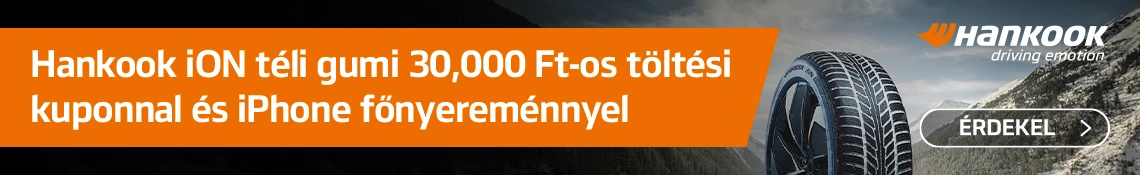 Hankook iON téli gumi 30 000 Ft-os töltési kuponnal és iPhone főnyereménnyel